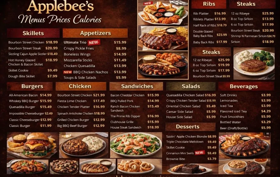 Applebee's Sandwiches & More Menu